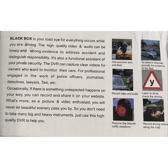 Vehicle Blackbox DVR Full HD 1080 Dash Cam w suction mount and USB connect black - Picture 6 of 6